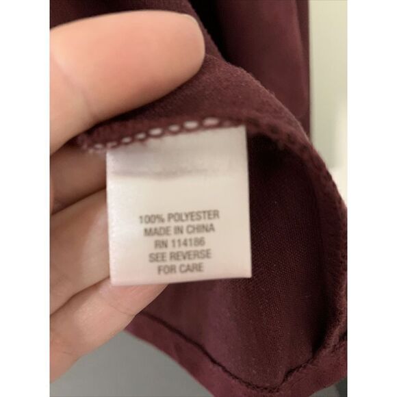 db established 1962 Wine Faux Suede Open Front Cardigan Size Medium - Picture 3 of 6